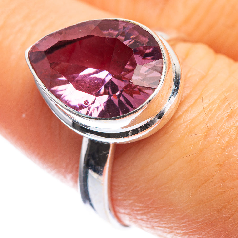 Faceted Color Change Alexandrite (Lab.) Ring Size 7.75 (925 Sterling Silver) RING143437