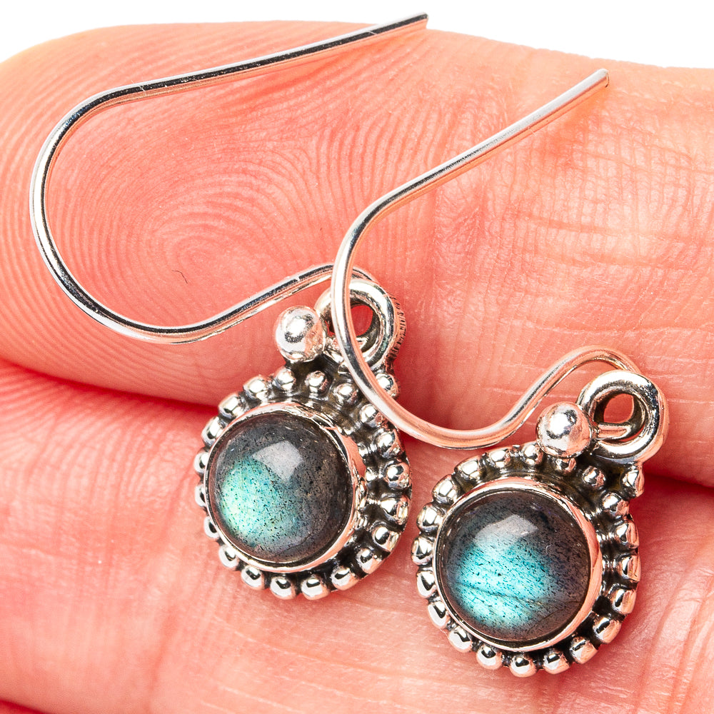 Labradorite Earrings 1 1/8" (925 Sterling Silver) E3160
