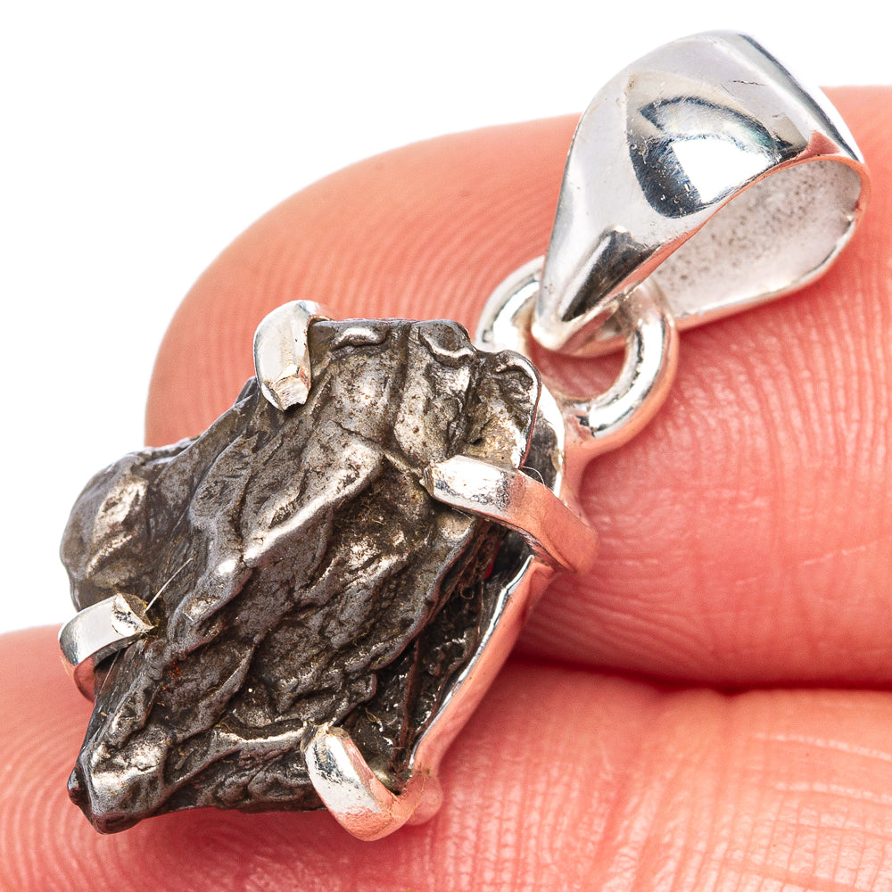 Rare Campo Del Cielo Meteorites  Pendant 1 1/8" (925 Sterling Silver) P41654