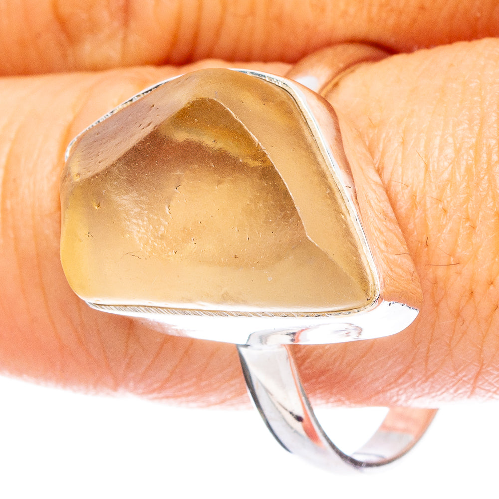 Libyan Desert Glass 925 Sterling Silver Ring Size 11.75 (925 Sterling Silver) R6125