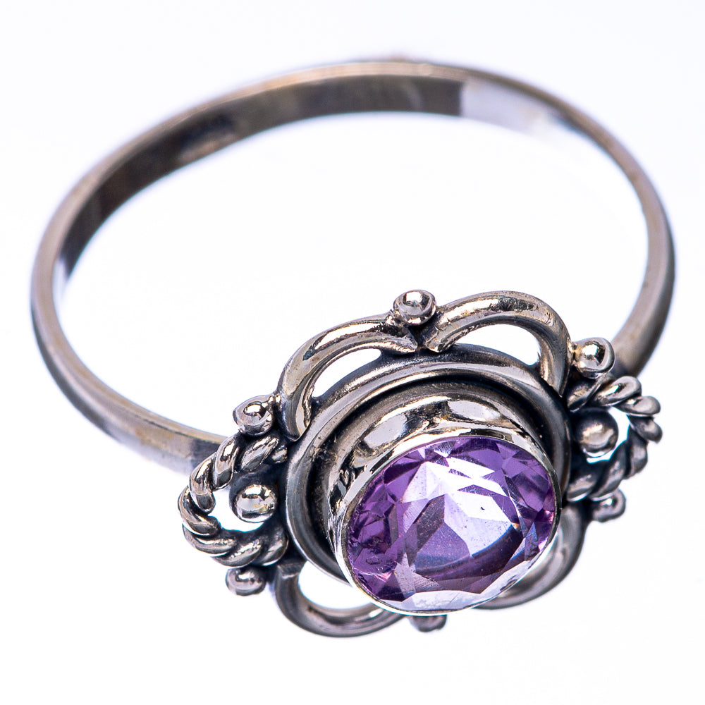 Faceted Amethyst Dainty Ring Size 7.25 (925 Sterling Silver) R145185