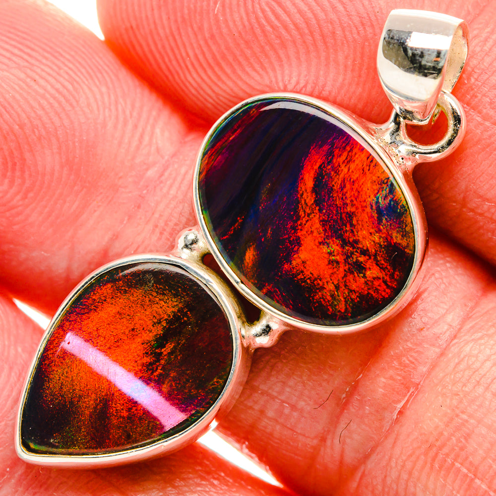 Aura Opal Pendant 1 3/4" (925 Sterling Silver) PD38018