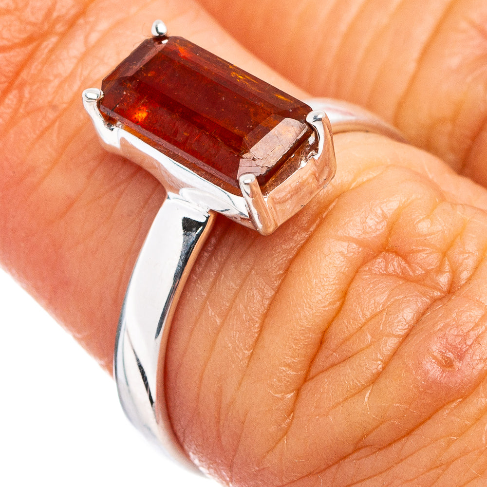 Orange Kyanite Ring Size 6.75 (.925 Sterling Silver)