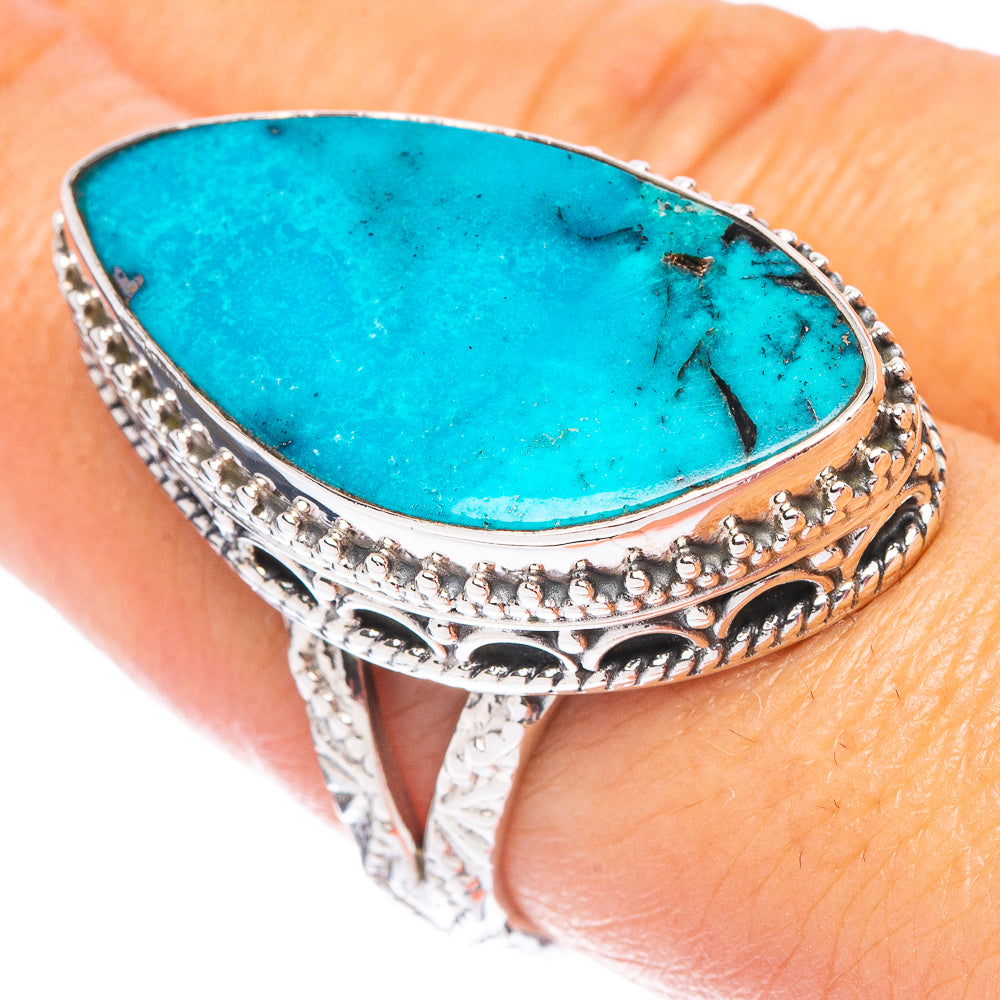 Rare Persian Turquoise Ring Size 7.75 (925 Sterling Silver) R7484