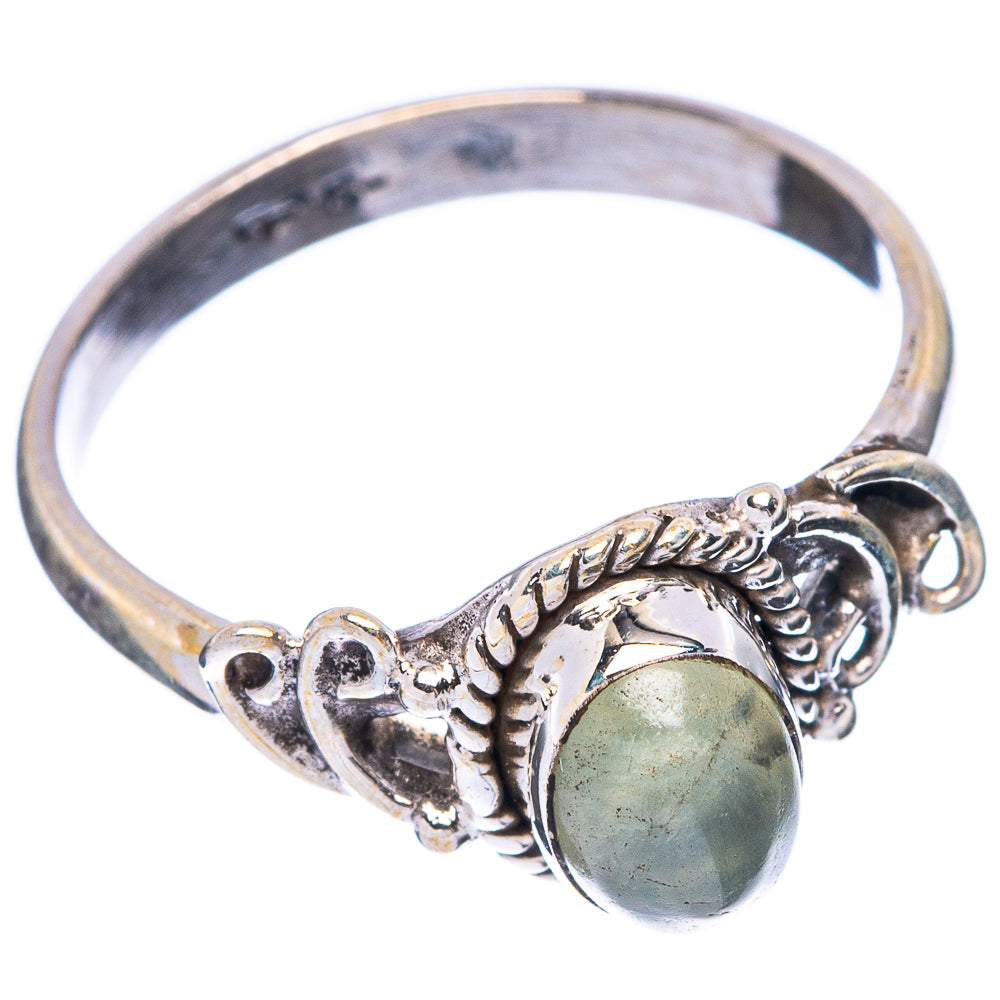 Prehnite Dainty Ring Size 6.75 (925 Sterling Silver) R5823