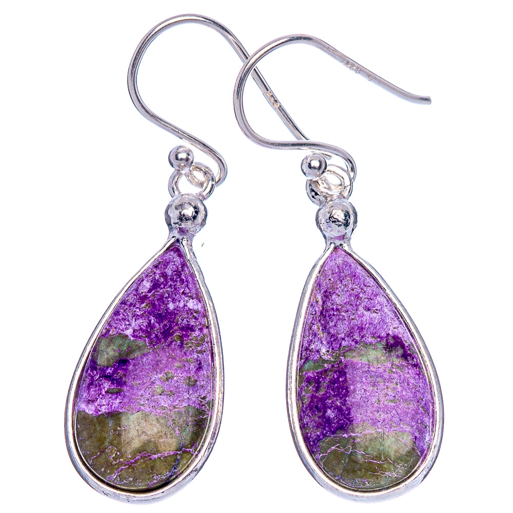 Stichtite Earrings 1 1/2" (925 Sterling Silver) E1147