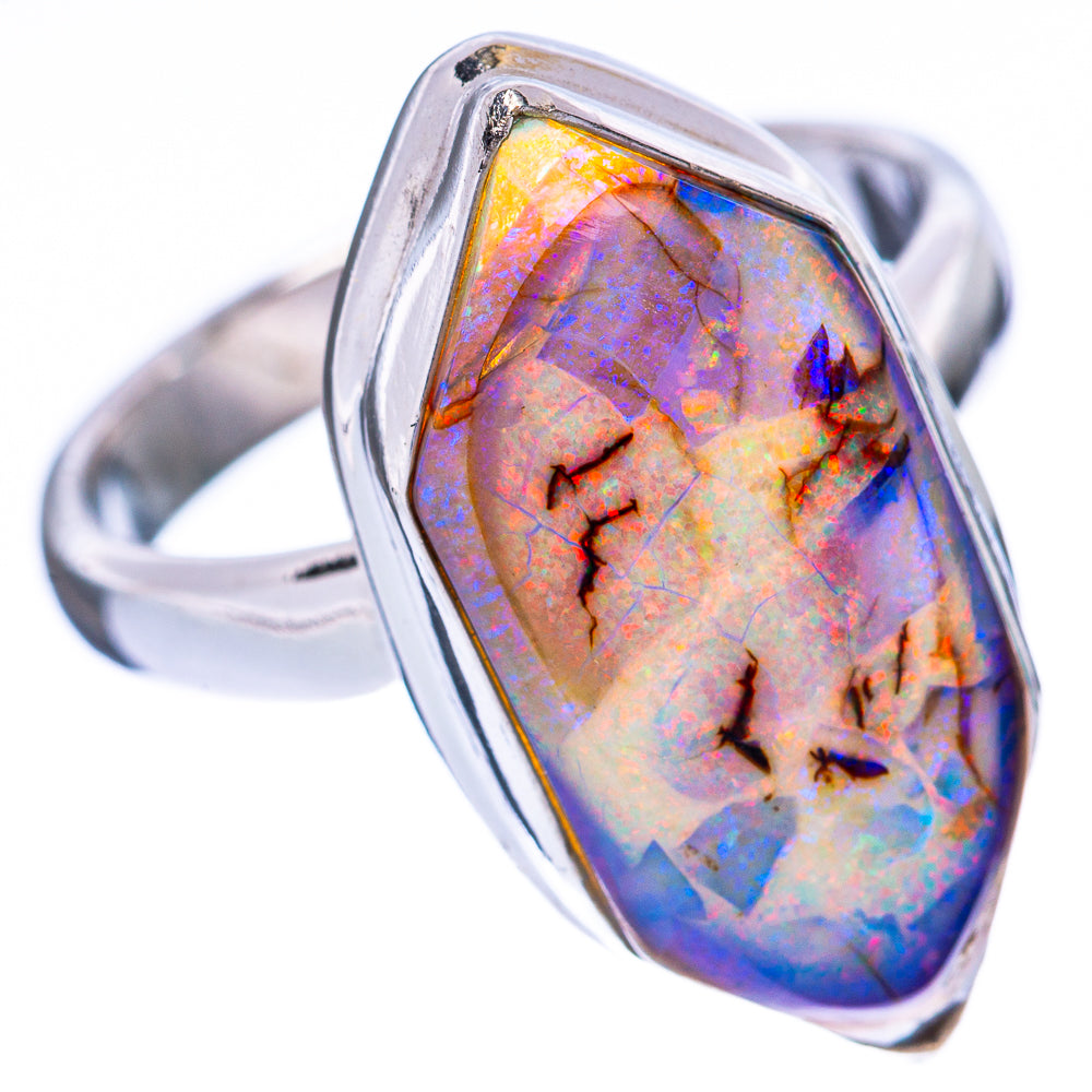 Rare Sterling Opal Ring Size 7.25 (925 Sterling Silver) R2163