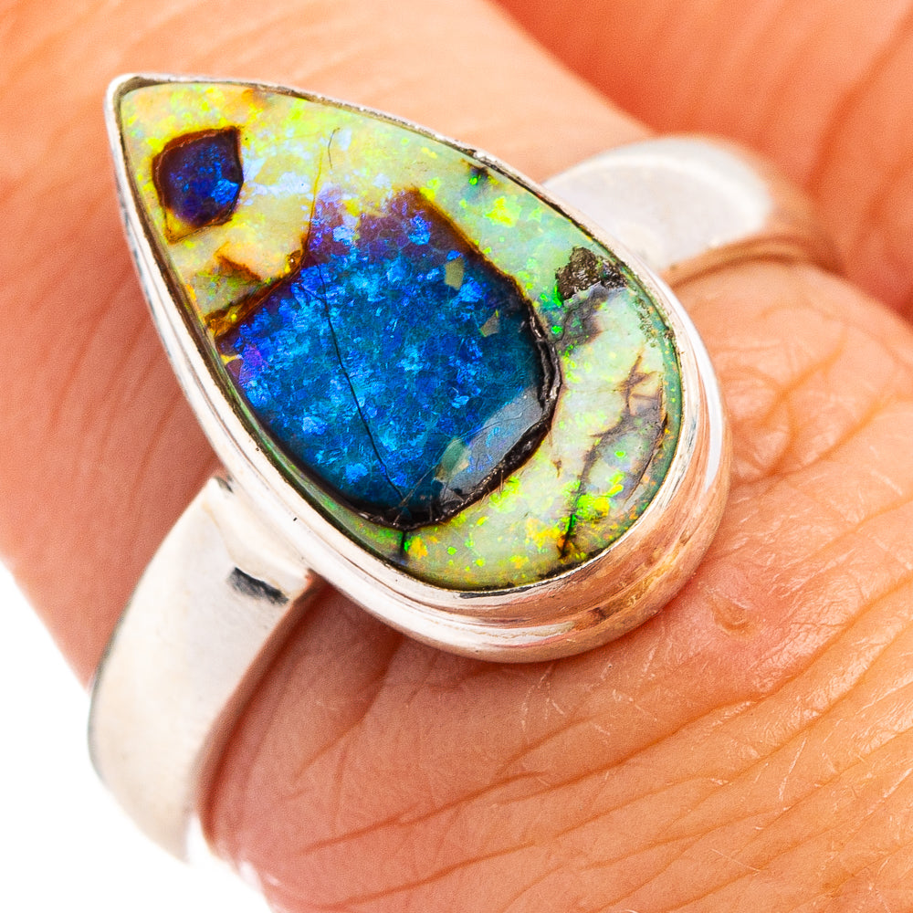 Rare Sterling Opal Ring Size 7 (.925 Sterling Silver)