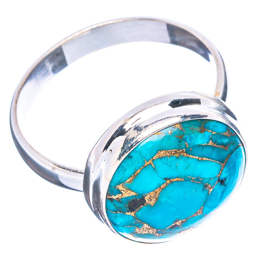 Blue Copper Turquoise Ring Size 11 (.925 Sterling Silver)