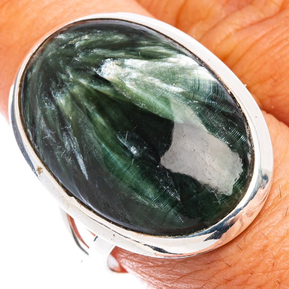 Seraphinite Ring Size 8.5 (925 Sterling Silver) R7041