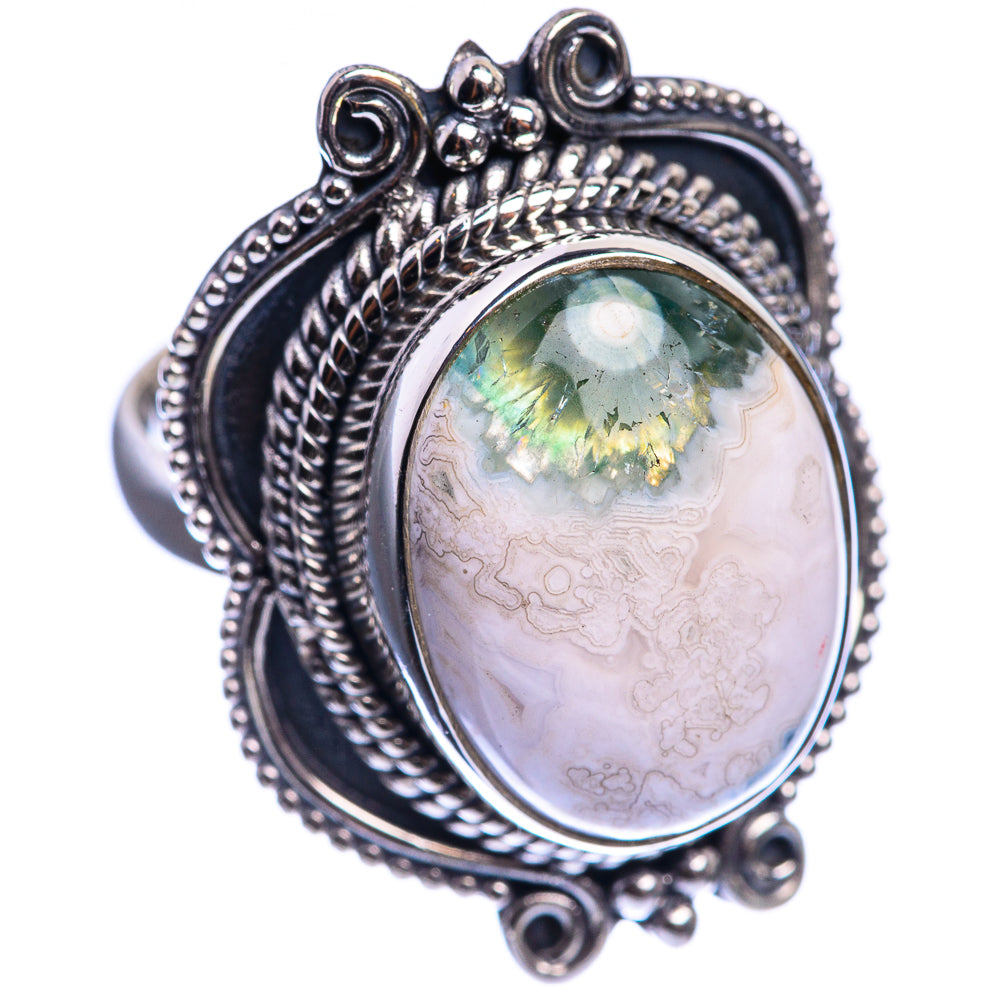 Ocean Jasper 925 Sterling Silver Ring Size 6.25