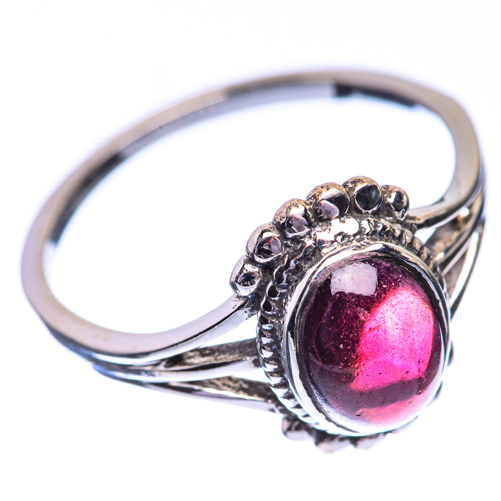 Garnet Dainty Ring Size 7 (925 Sterling Silver) R142530