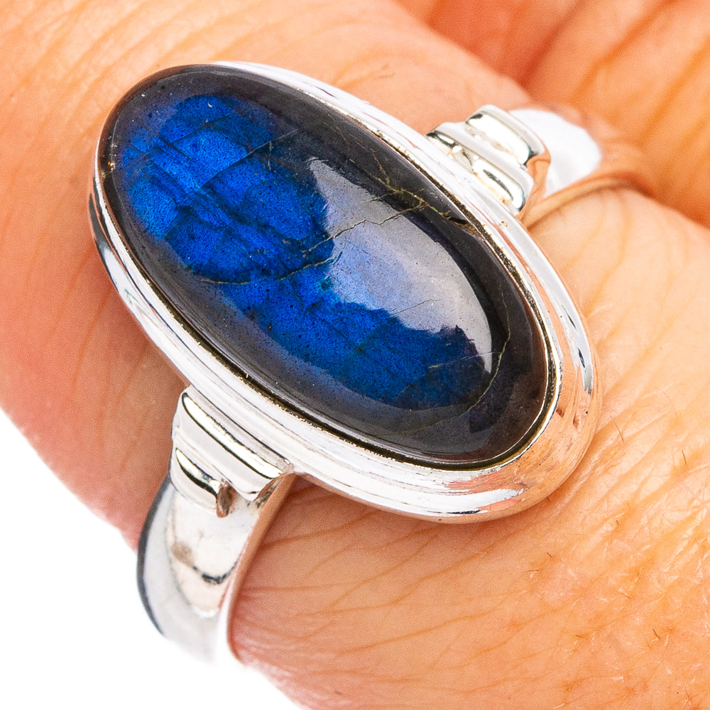 Labradorite Ring Size 8.25 (.925 Sterling Silver)
