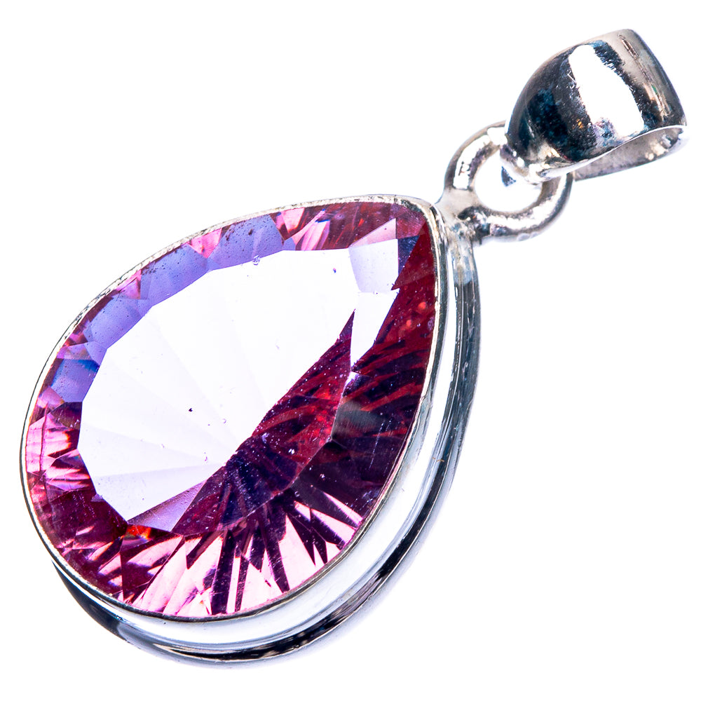 Faceted Color Change Alexandrite (Lab.) Pendant 1 1/8" (925 Sterling Silver) P39197
