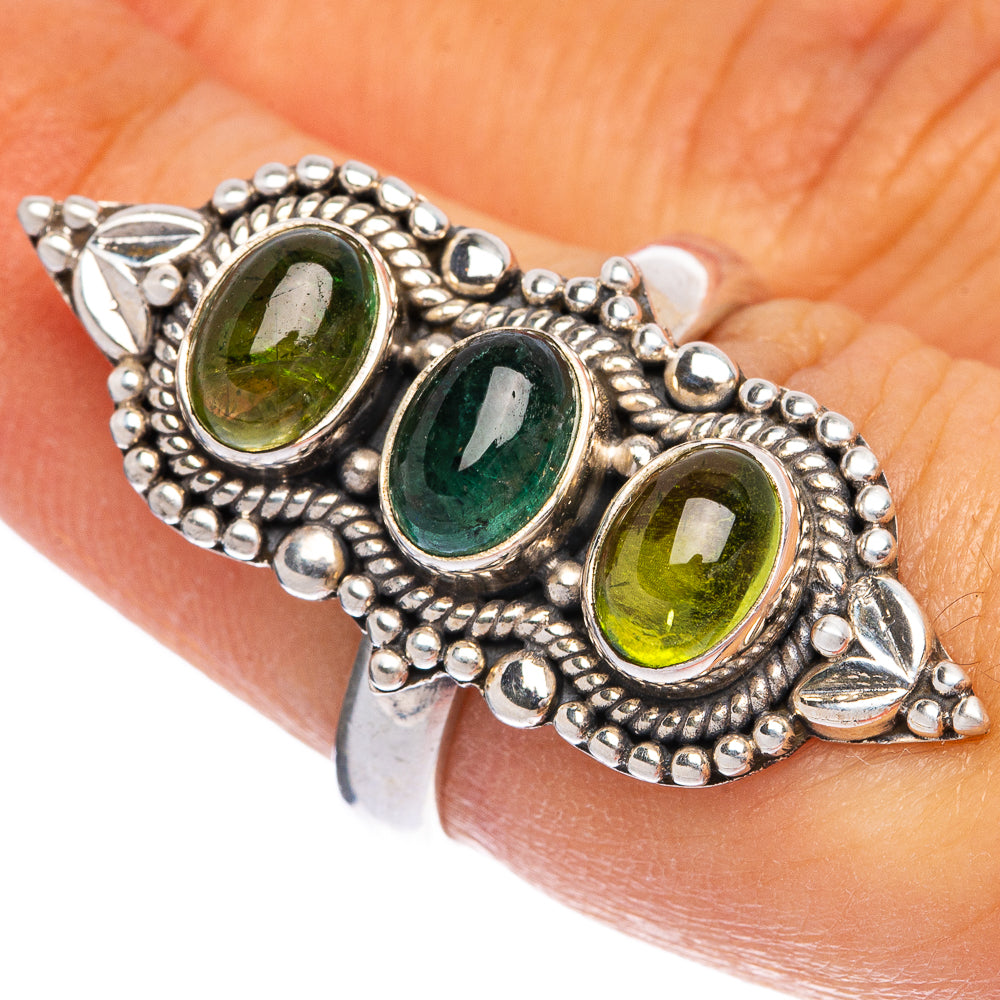 Green Tourmaline Ring Size 6.75 (925 Sterling Silver) R145343