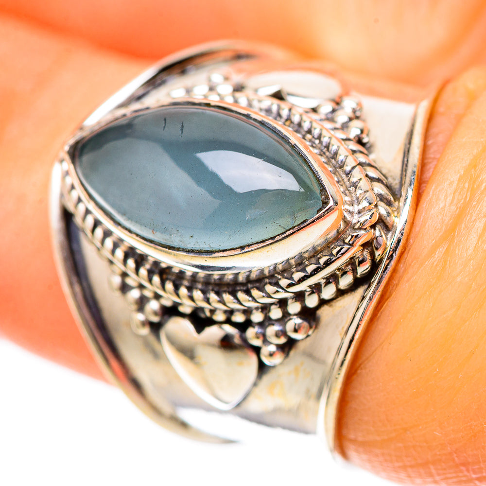 Natural Aquamarine Ring Size 6.5 (925 Sterling Silver) RING139804