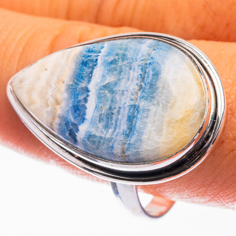 Blue Scheelite Ring Size 11 (925 Sterling Silver) R142146