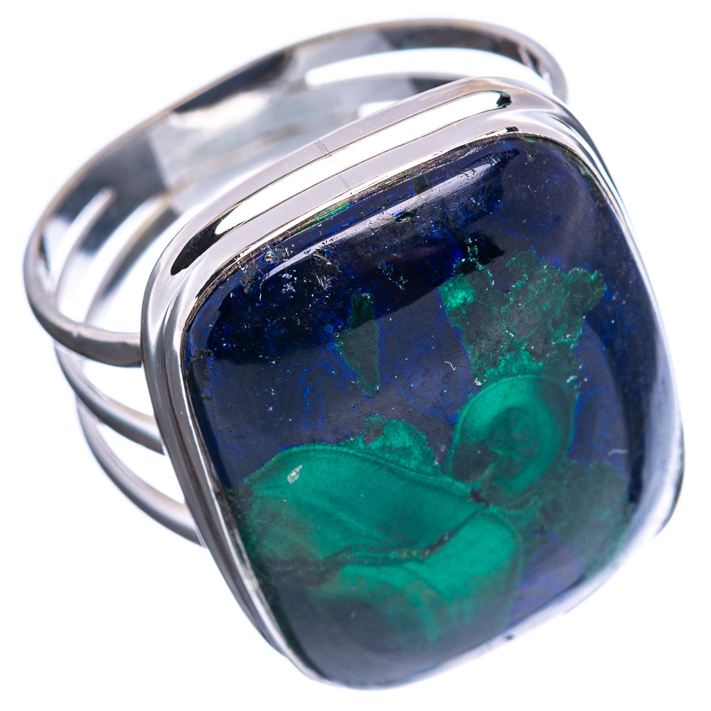 Premium Azurite Malachite Ring Size 12.25 (.925 Sterling Silver)