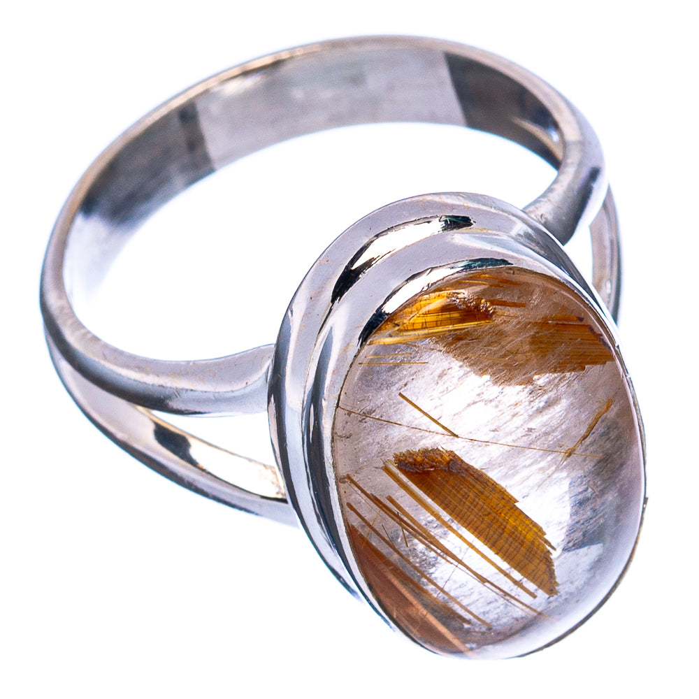 Star Rutilated Quartz Ring Size 6.5 (.925 Sterling Silver)