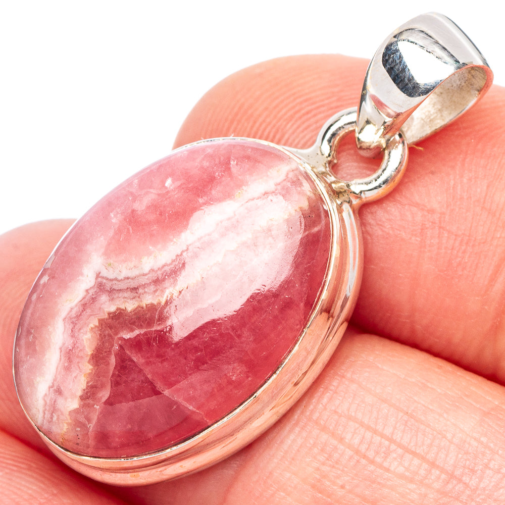 Rhodochrosite Pendant 1 1/4" (925 Sterling Silver) P44132
