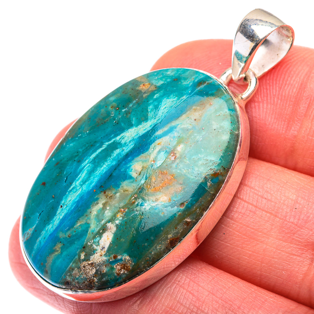 Peruvian Opal Pendant 1 5/8" (925 Sterling Silver) PD38462