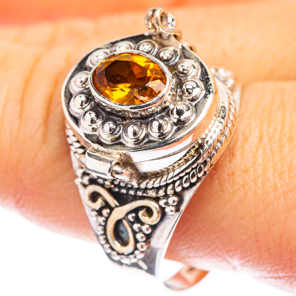 Poison Faceted Citrine Ring Size 12 (925 Sterling Silver) R142656