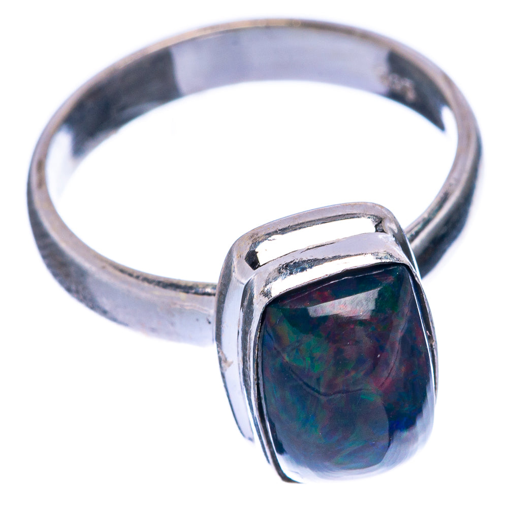 Black Opal Ring Size 6.75 (925 Sterling Silver) R144619