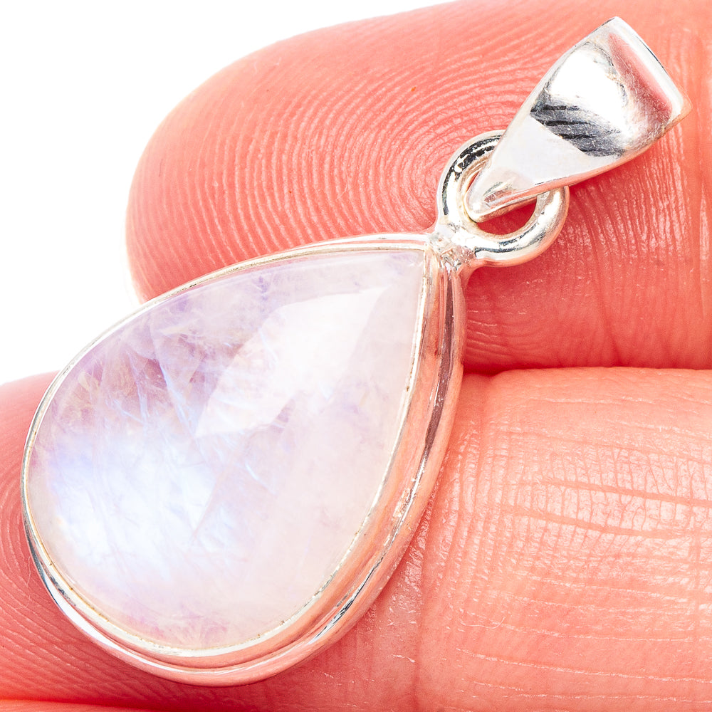 Rainbow Moonstone Pendant 1 1/4" (925 Sterling Silver) P44241