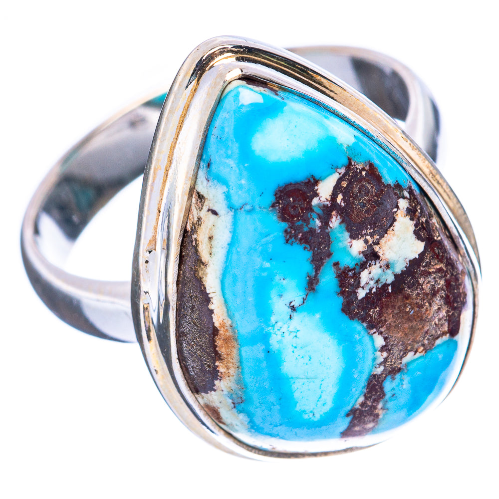 Rare Golden Hills Turquoise Ring Size 8 (925 Sterling Silver) R4138