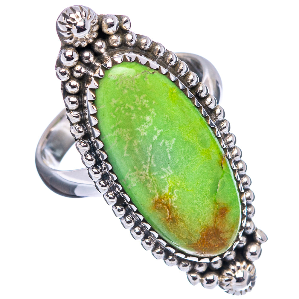 Rare Gaspeite Ring Size 9 (.925 Sterling Silver)
