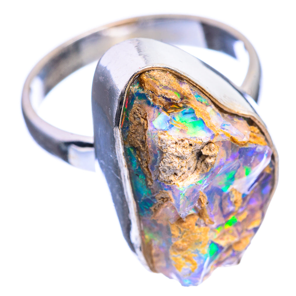 Raw Ethiopian Opal Ring Size 7.5 (925 Sterling Silver) R142272