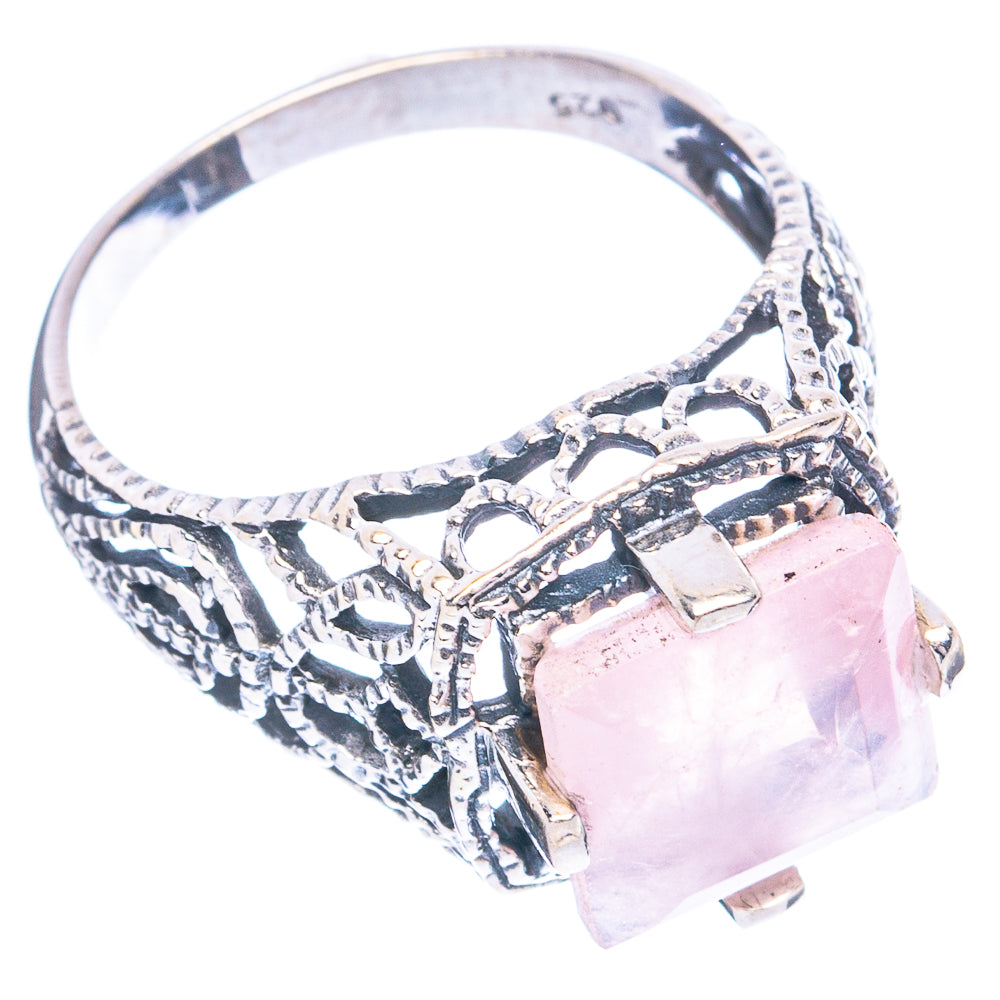 Rose Quartz Ring Size 8.5 (925 Sterling Silver) R4730