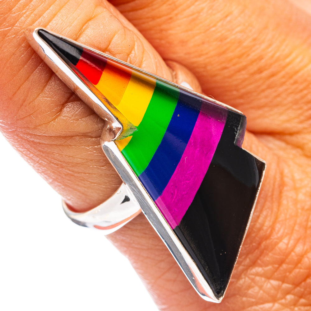 Premium Rainbow Bolt Ring Size 8.75 (.925 Sterling Silver)