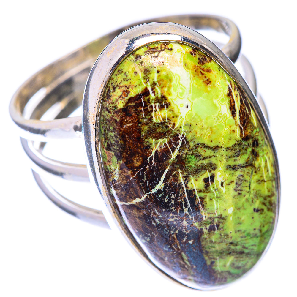 Large Gaspeite Ring Size 10.75 (925 Sterling Silver) R141440