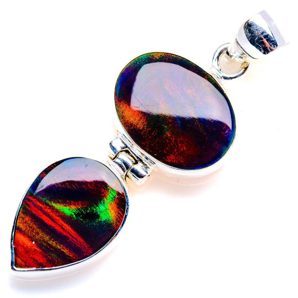 Aura Opal Pendant 1 3/4" (925 Sterling Silver) PD38226