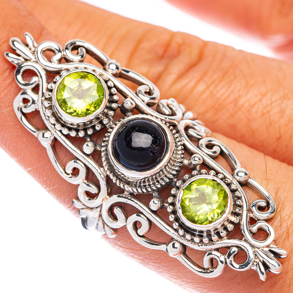Large Tanzanite, Peridot Ring Size 8 (925 Sterling Silver) R144682