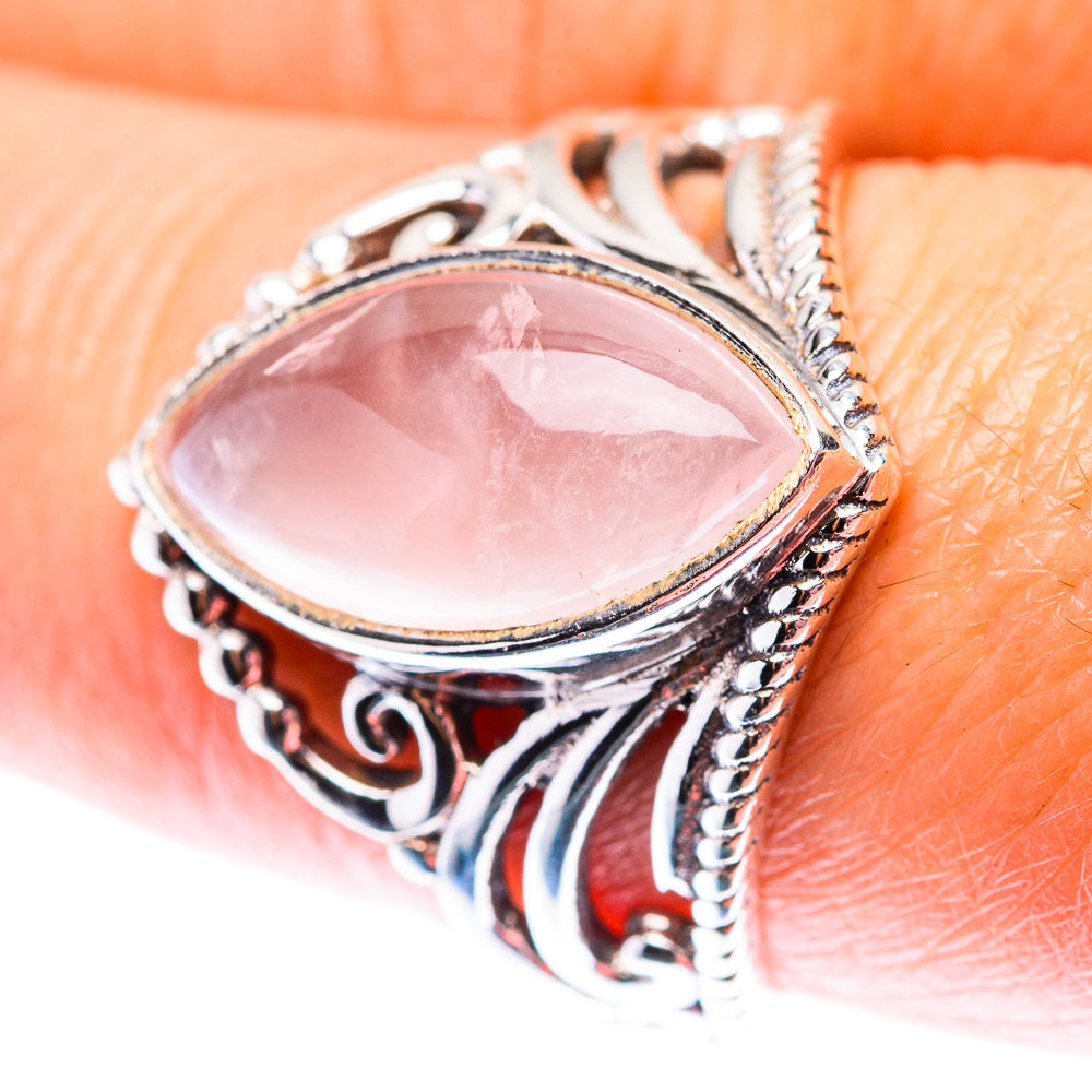 Rose Quartz Ring Size 8.25 (925 Sterling Silver) RING140159