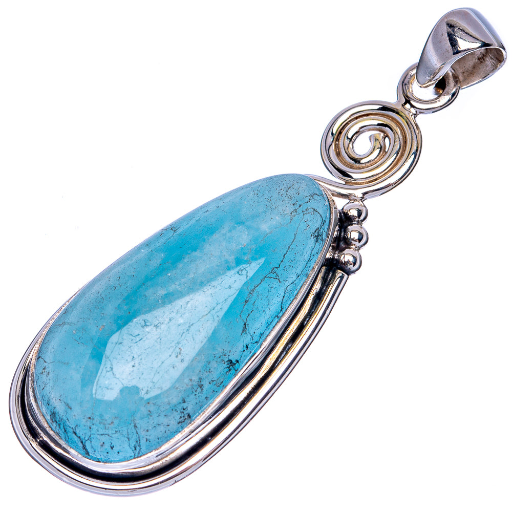 Aquamarine Pendant 2 1/8" (925 Sterling Silver) P41290