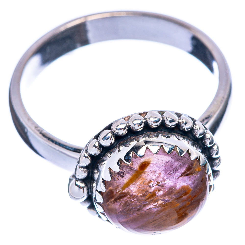 Rare Cacoxenite Amethyst Ring Size 7.5 (925 Sterling Silver) R145576