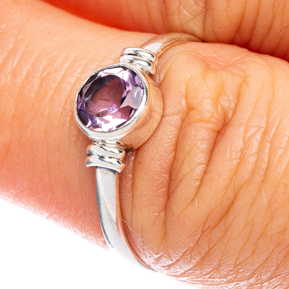 Faceted Amethyst Dainty Ring Size 7 (925 Sterling Silver) R147071