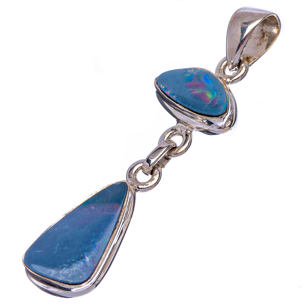Rare Doublet Opal Pendant 1 3/4" (.925 Sterling Silver)