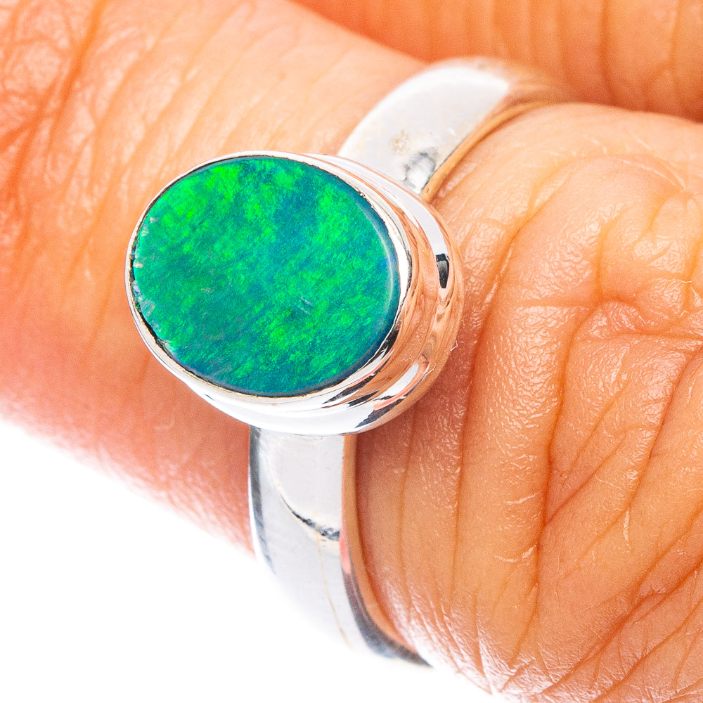 Rare Doublet Opal Ring Size 5.75 (925 Sterling Silver) R7107