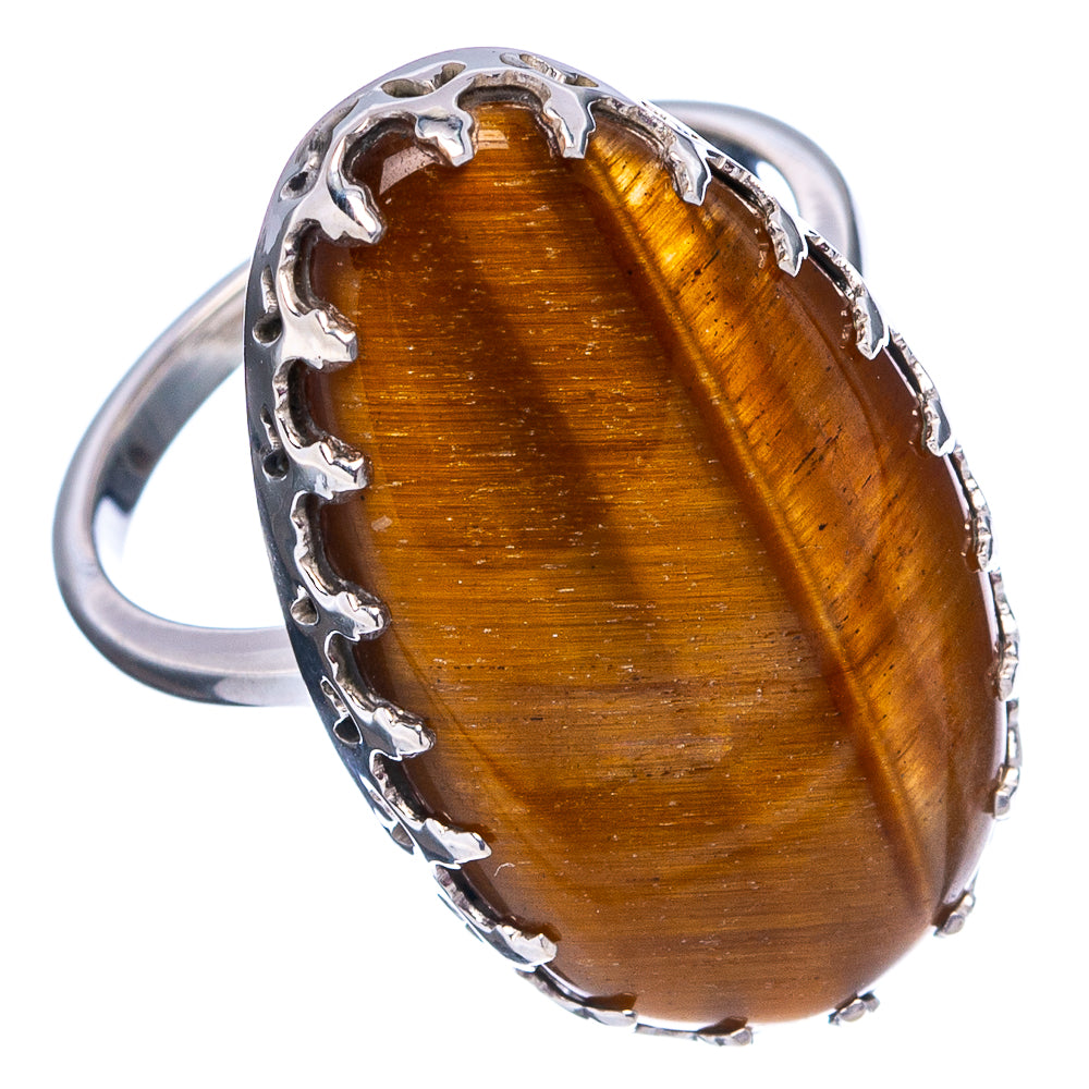 Premium Tiger's Eye Ring Size 7.75 (.925 Sterling Silver)