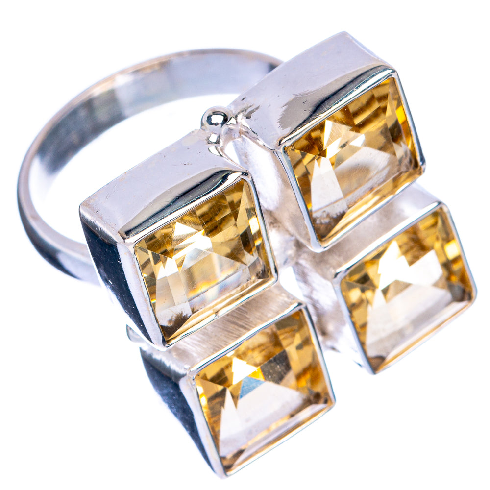 Large Faceted Citrine Ring Size 6.75 (925 Sterling Silver) R144513
