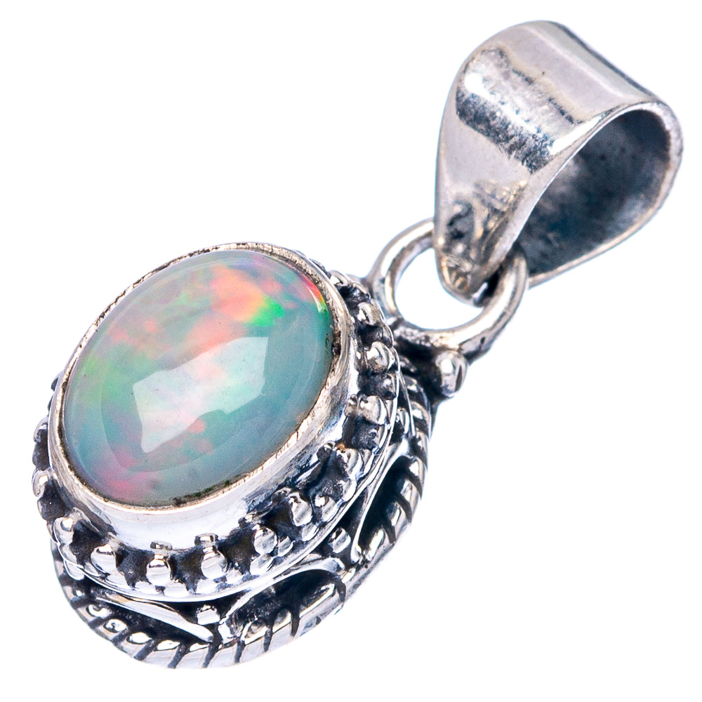 Rare Ethiopian Opal Pendant 7/8" (925 Sterling Silver) P42886