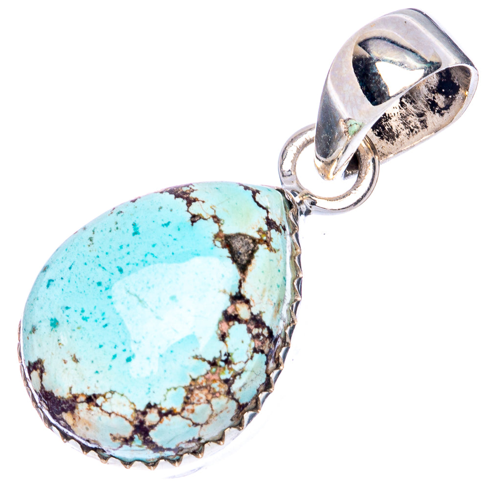 Rare Golden Hills Turquoise 925 Sterling Silver Pendant 1 1/4" (925 Sterling Silver) P41937