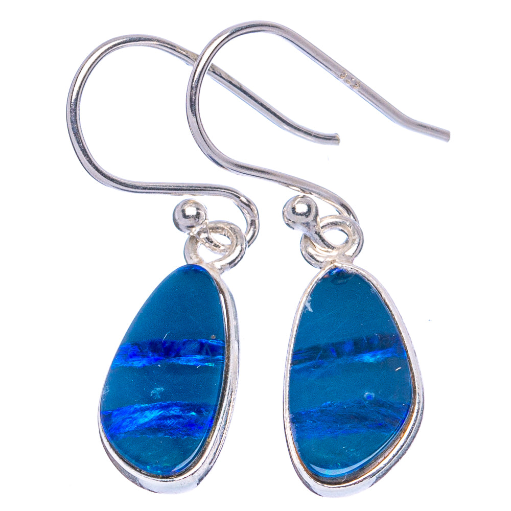 Doublet Opal 925 Sterling Silver Earrings 1 1/8" (925 Sterling Silver) E1976