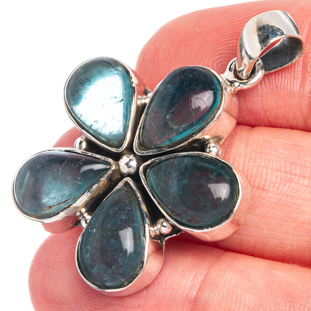Blue Fluorite Pendant 1 1/2" (925 Sterling Silver) P39791