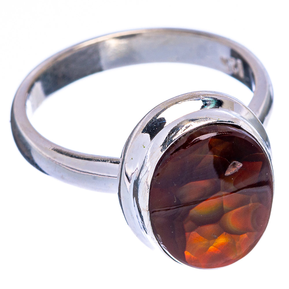 Rare Mexican Fire Agate Ring Size 6.25 (925 Sterling Silver) R146614