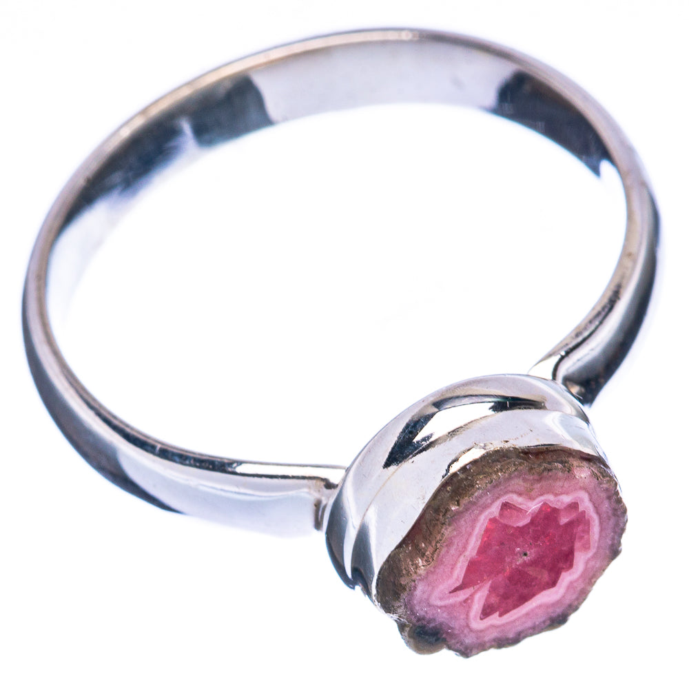 Rare Rhodochrosite Stalactite Ring Size 9 (925 Sterling Silver) R2984
